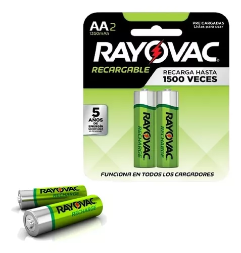 RAYOVAC RECARGABLE AA X2